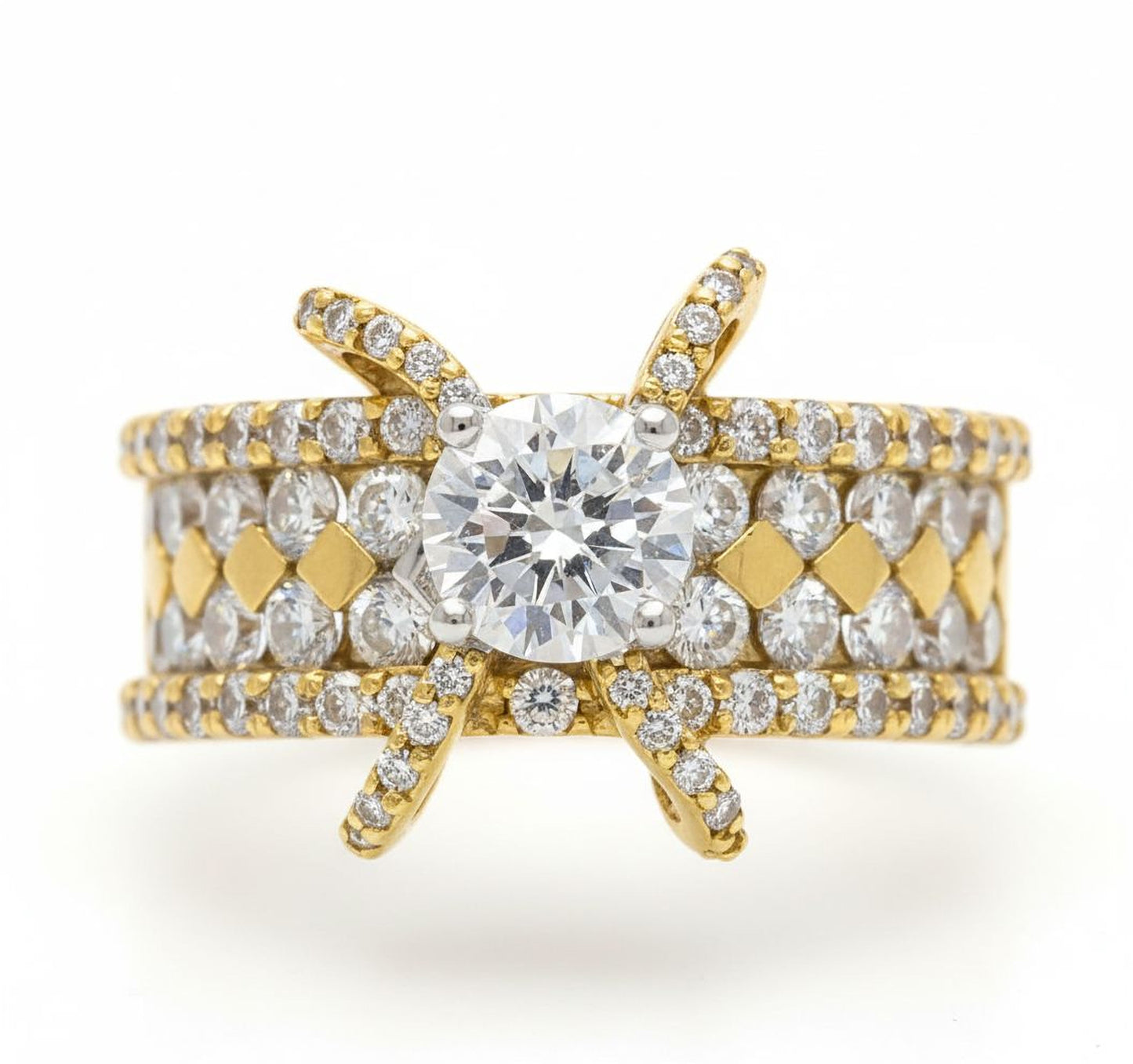 ✨ 925 Silver Diamond Ring | 1.7 Carat Side Diamonds | DEF VVS–VS Quality