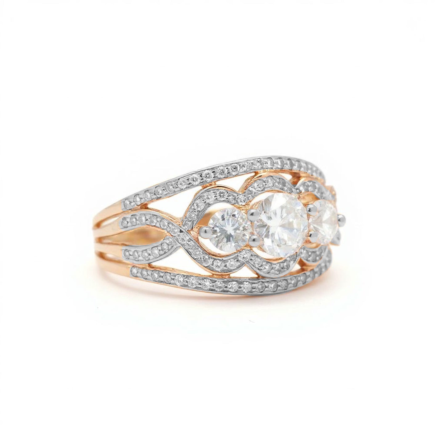 ✨ Elegant 1.8 Ct Diamond Side-Stone Ring | 925 Silver | DEF VVS–VS Quality