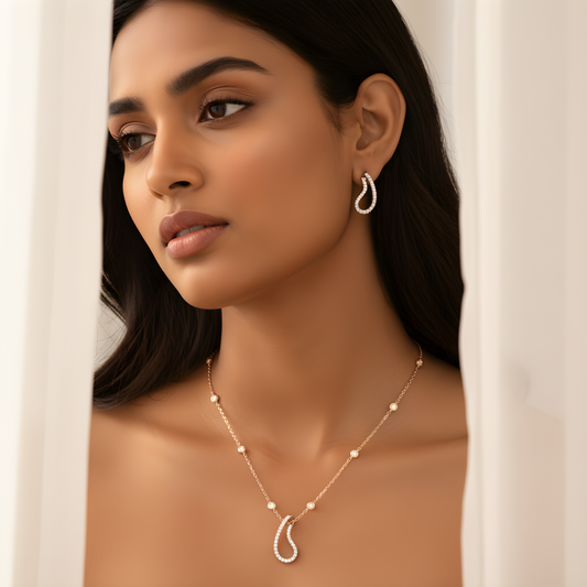 💎 Elegant 0.70 Ct Side Diamond Jewelry Set | 925 Silver | DEF VVS–VS