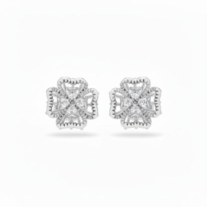 Elegant 925 Silver Earrings with Diamond💎 Sparkle Classic Women’s Jewelry, Timeless Design, Ideal for Gifts, Daily Wear & Special Events