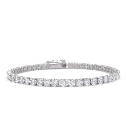 💎 Round Diamond Bracelet | 925 Silver | DEF VVS–VS Lab-Grown Diamonds