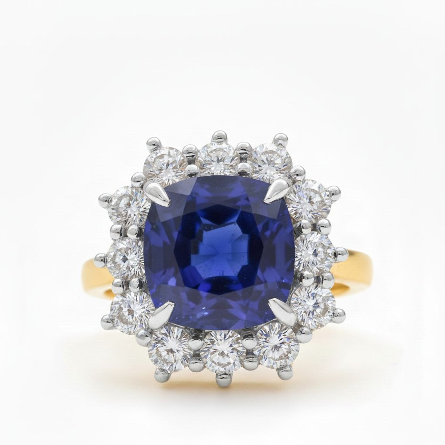 ✨ Elegant 1.2 Ct Side Diamond & Blue Hydro Ring | 925 Sterling Silver | DEF VVS–VS