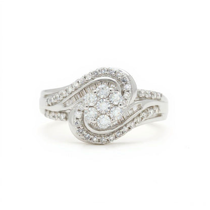 💎 Elegant 925 Sterling Silver Diamond Ring | Timeless Sparkle & Luxury for Women