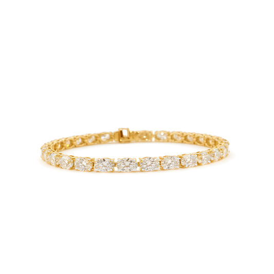 💎 Luxury Oval Diamond Bracelet | Sterling Silver 925 | DEF/VVS–VS Clarity | Sophisticated Jewelry for Women