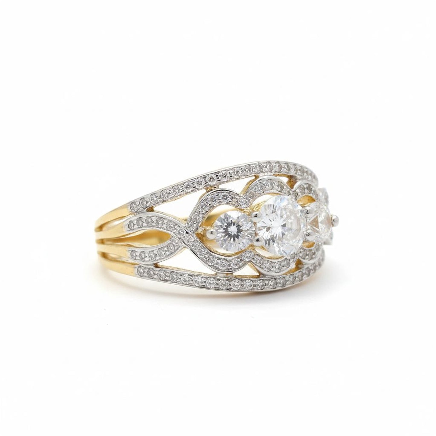 ✨ Elegant 1.8 Ct Diamond Side-Stone Ring | 925 Silver | DEF VVS–VS Quality