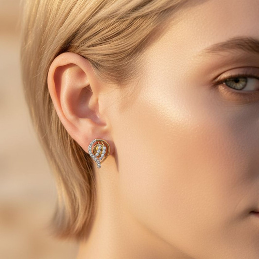 💎Stylish Sterling Silver Earrings | Brilliant Moissanite & CZ Sparkle | Premium Women’s Jewelry