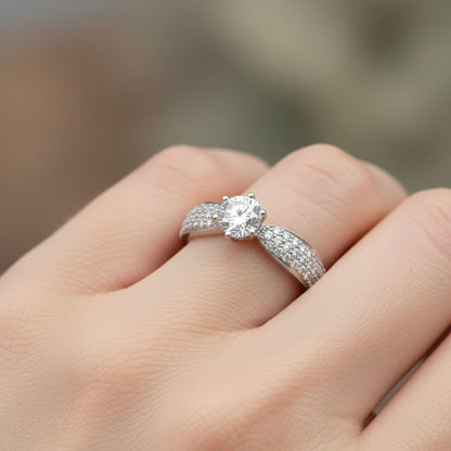 💎 925 Sterling Silver Ring | Brilliant 2ct Diamond Shine
