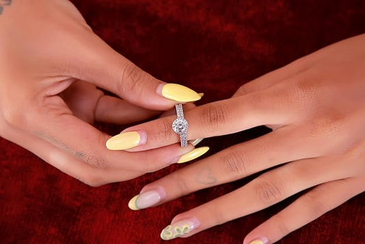 925 Silver Ring | Round & Marquise Shape | Elegant & Timeless Design