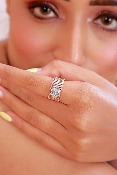 925 Silver Ring Round & Marquise Shape | Elegant & Timeless Design