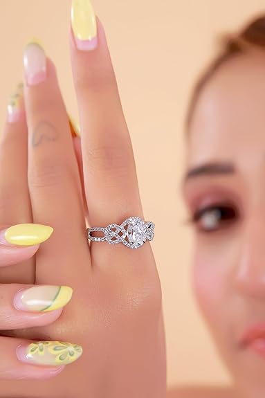 925 Silver Ring | Round & Oval Shape | Elegant & Timeless Design