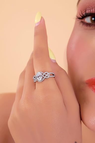 925 Silver Ring | Round & Oval Shape | Elegant & Timeless Design
