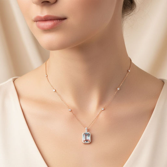 💎 Luxury 5.84 Ct Emerald Cut CVD Diamond Pendant Necklace | Sterling Silver 925 | DEF/VVS–VS Fine Jewelry for Her