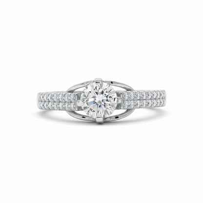 ✨ Premium 925 Silver Ring with 1.40 Ct Side Diamonds | DEF VVS–VS Quality