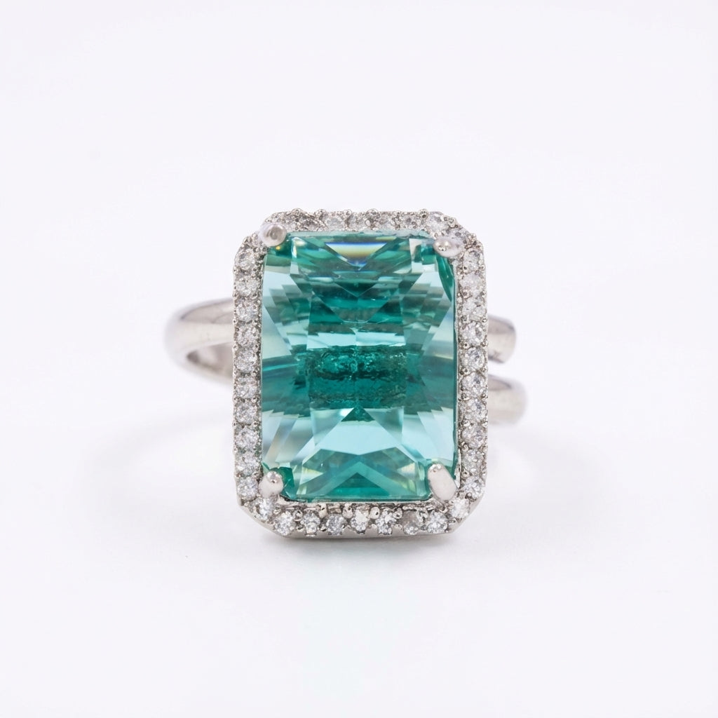 925 Sterling Silver Pear-Cut CZ Diamond Ring |0.4 Ct Sparkling 40-Stone Band | Elegant Women’s Fine Jewelry