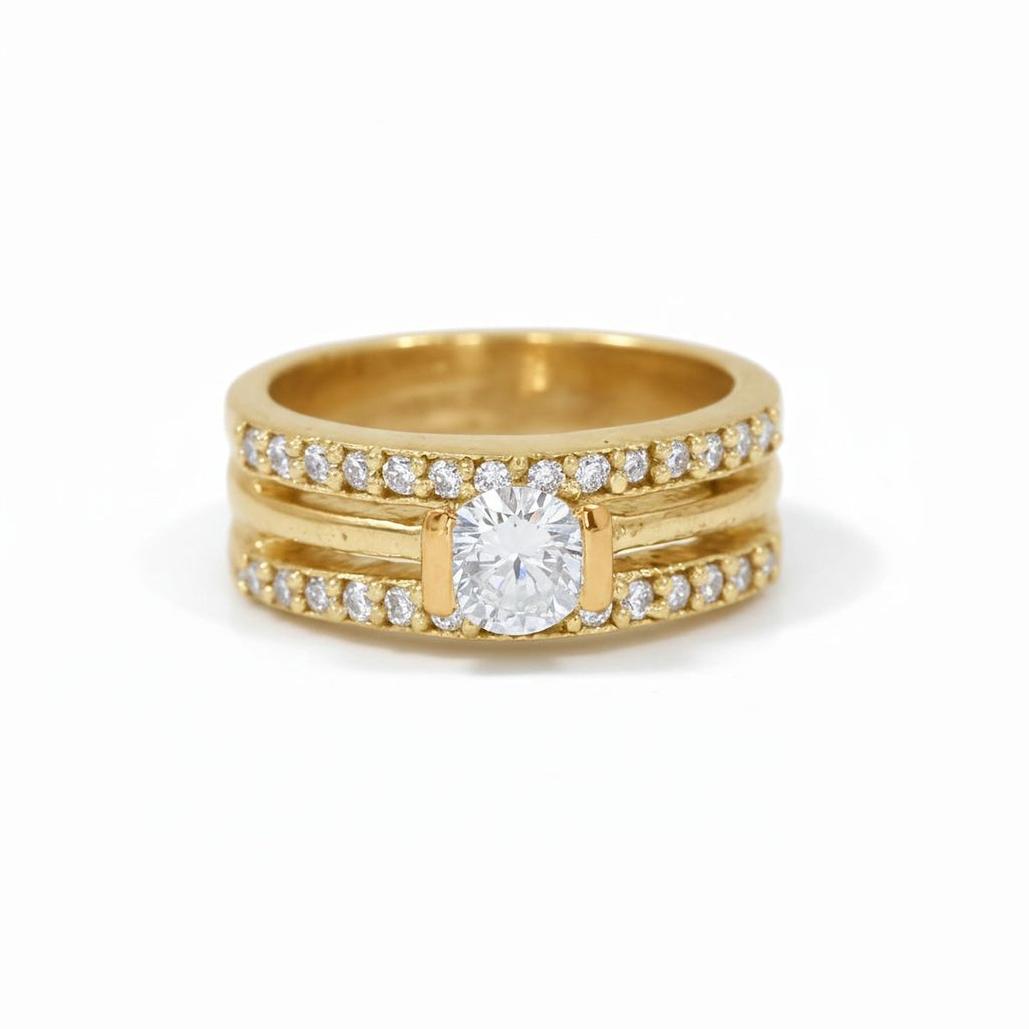 💎 Elegant 1 Ct Side Diamond Ring in 925 Silver | DEF VVS–VS | Pearl Synthetic Design