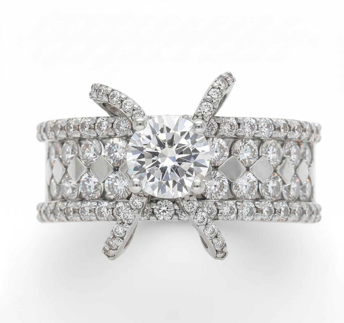 ✨ 925 Silver Diamond Ring | 1.7 Carat Side Diamonds | DEF VVS–VS Quality