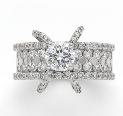 ✨ 925 Silver Diamond Ring | 1.7 Carat Side Diamonds | DEF VVS–VS Quality