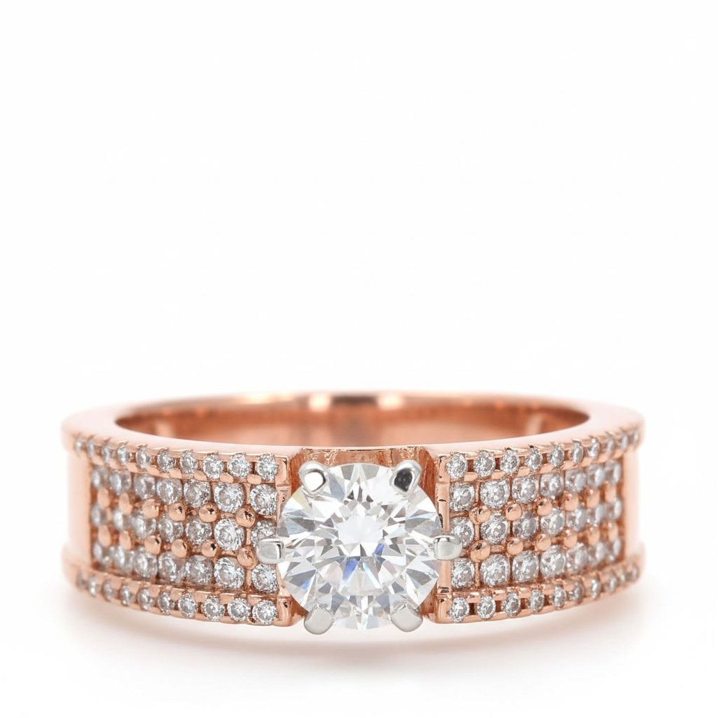 ✨ Luxury 925 Silver Ring with 2.66 Ct Side Diamonds | DEF VVS–VS Quality