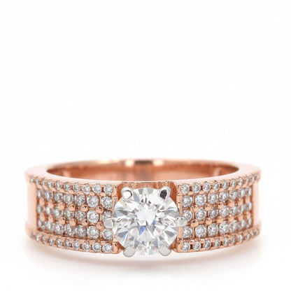 ✨ Luxury 925 Silver Ring with 2.66 Ct Side Diamonds | DEF VVS–VS Quality