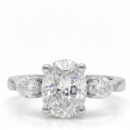 ✨ Premium 925 Silver Diamond Ring | 3.5 Ct Side Diamonds | DEF VVS–VS Quality