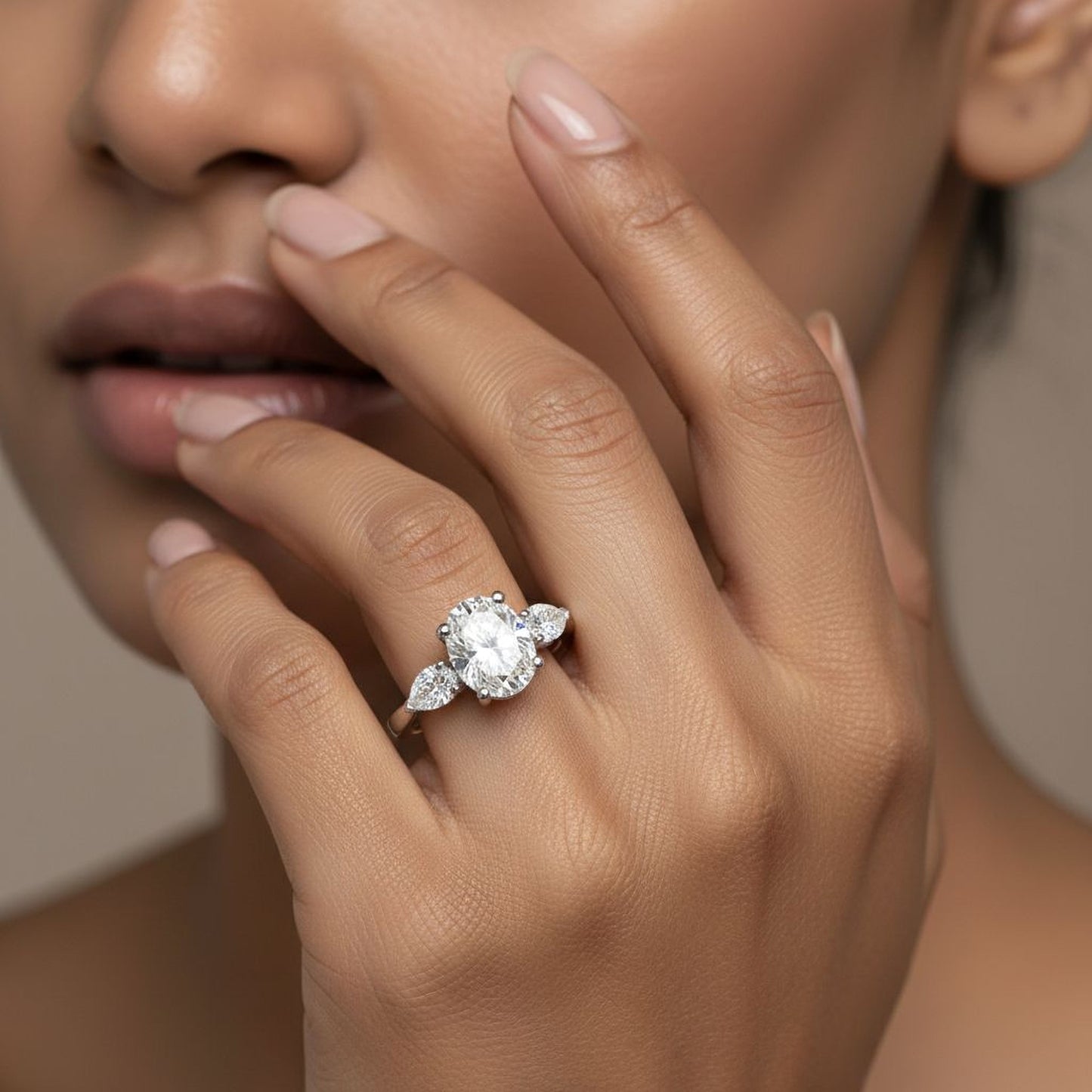 ✨ Premium 925 Silver Diamond Ring | 3.5 Ct Side Diamonds | DEF VVS–VS Quality