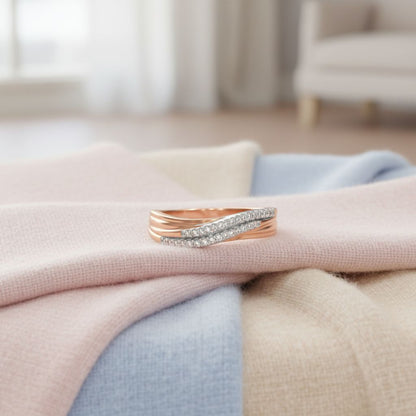 💎 925 Silver 0.3 Ct Side Diamond Ring DEF VVS–VS Quality