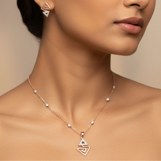 💎 925 Silver Pendant & Earrings Set 0.63 Ct CVD DEF Diamonds | Elegant Dainty Jewelry Gift