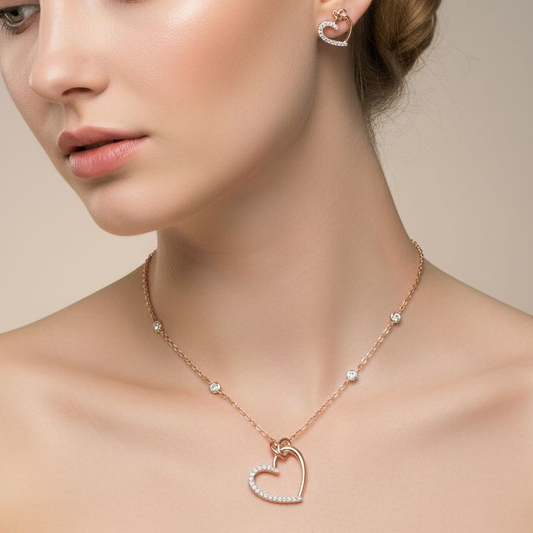 💎 Premium 0.52 Ct Diamond Jewelry Set | Sterling Silver | DEF VVS–VS