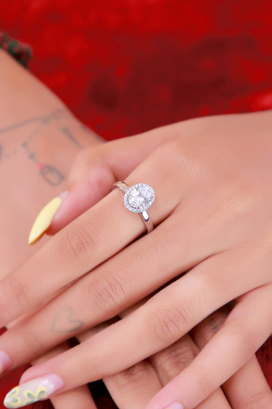 925 Silver Ring | Round & Oval Shape | Elegant & Timeless Design