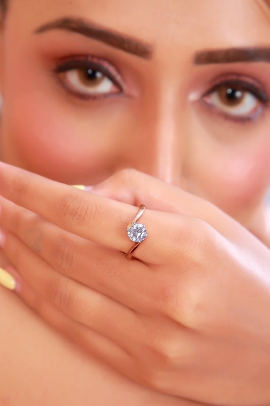 925 Silver Ring Round Shape | Elegant & Timeless Design