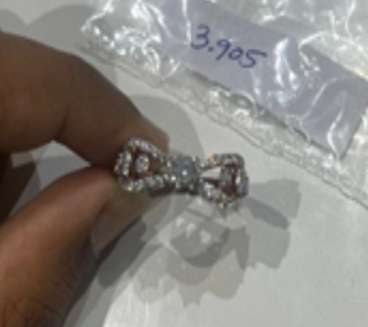 Elegant 925 Silver Ring with 56 Diamonds 1.1ct Total Weight, Luxury Jewelry