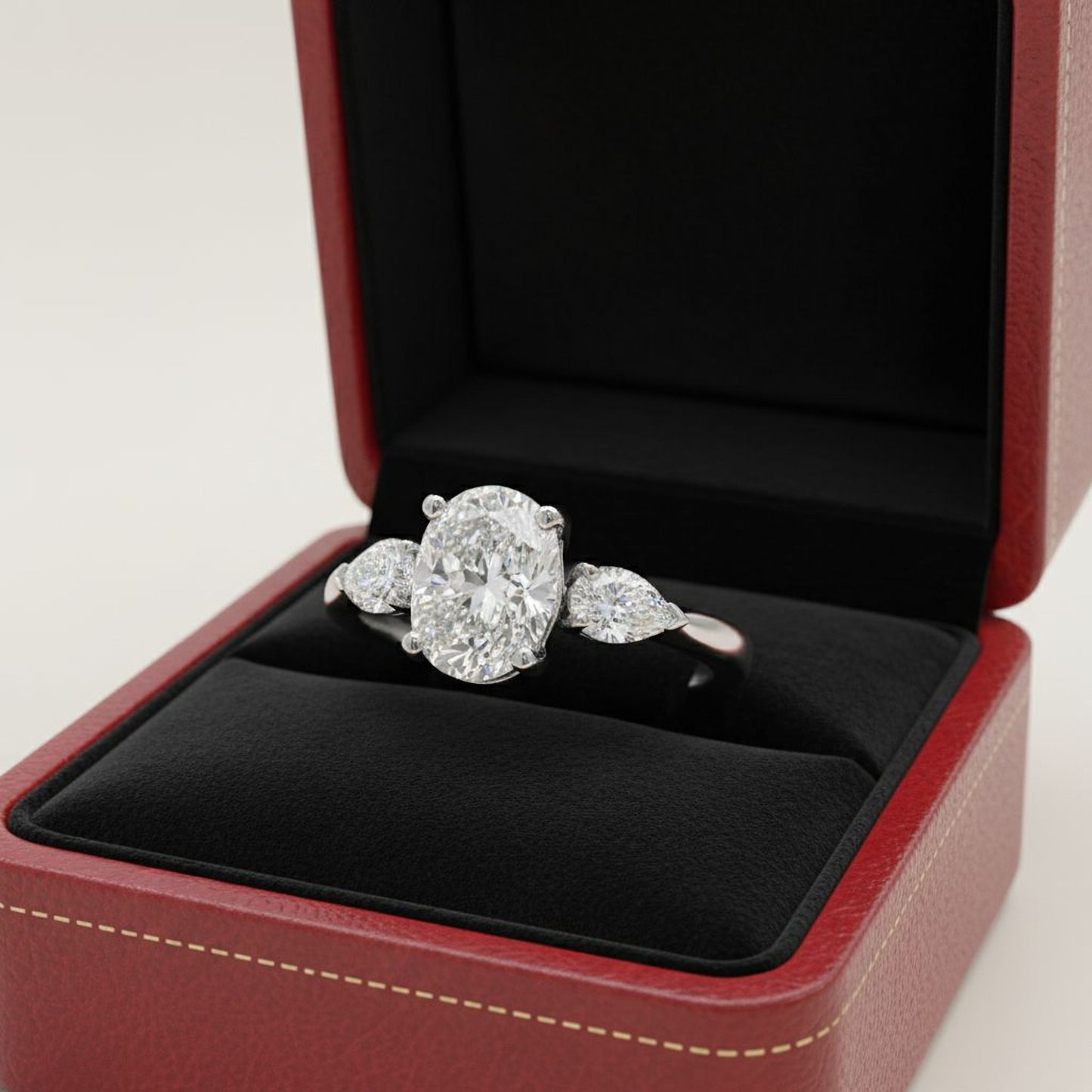 ✨ Premium 925 Silver Diamond Ring | 3.5 Ct Side Diamonds | DEF VVS–VS Quality