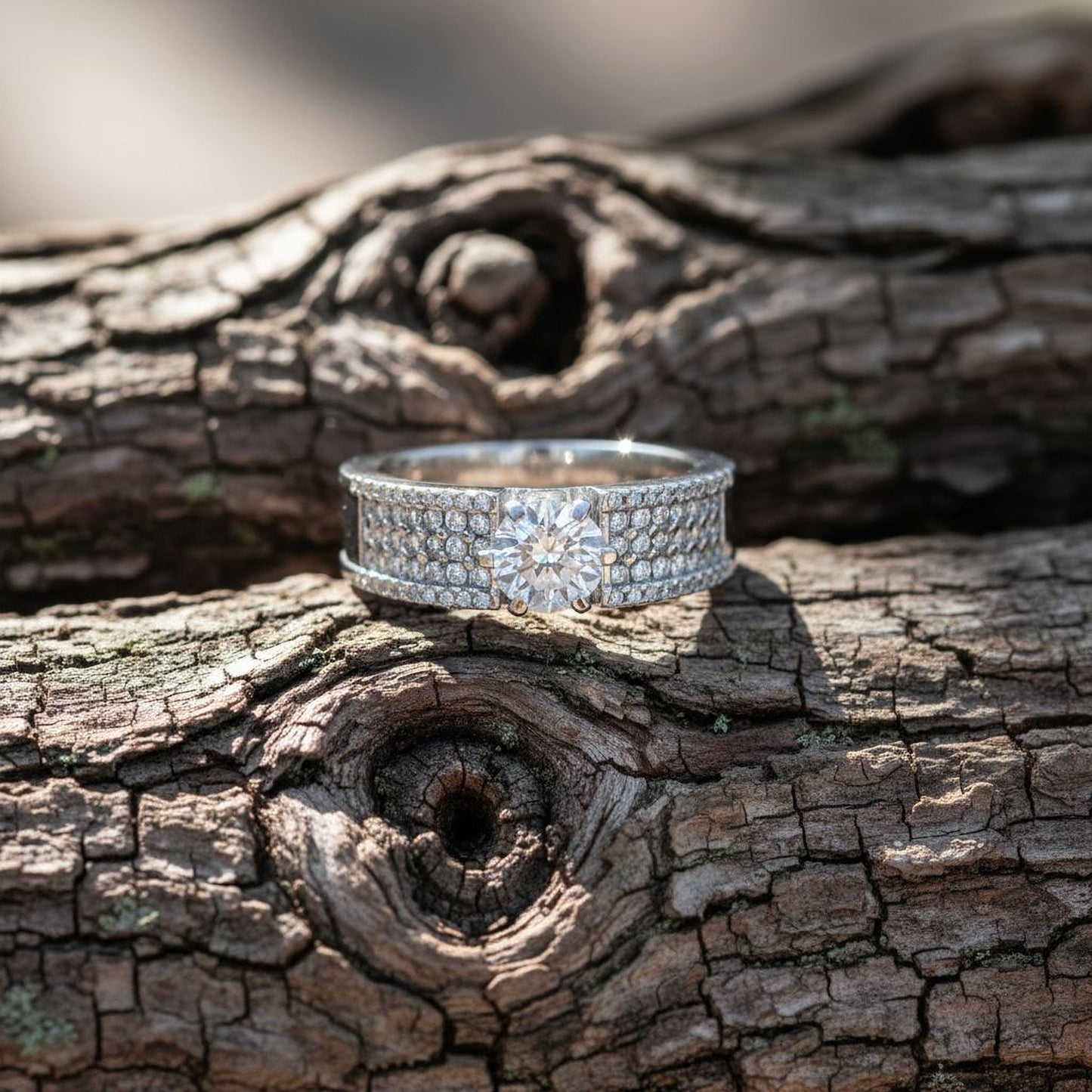 ✨ Luxury 925 Silver Ring with 2.66 Ct Side Diamonds | DEF VVS–VS Quality