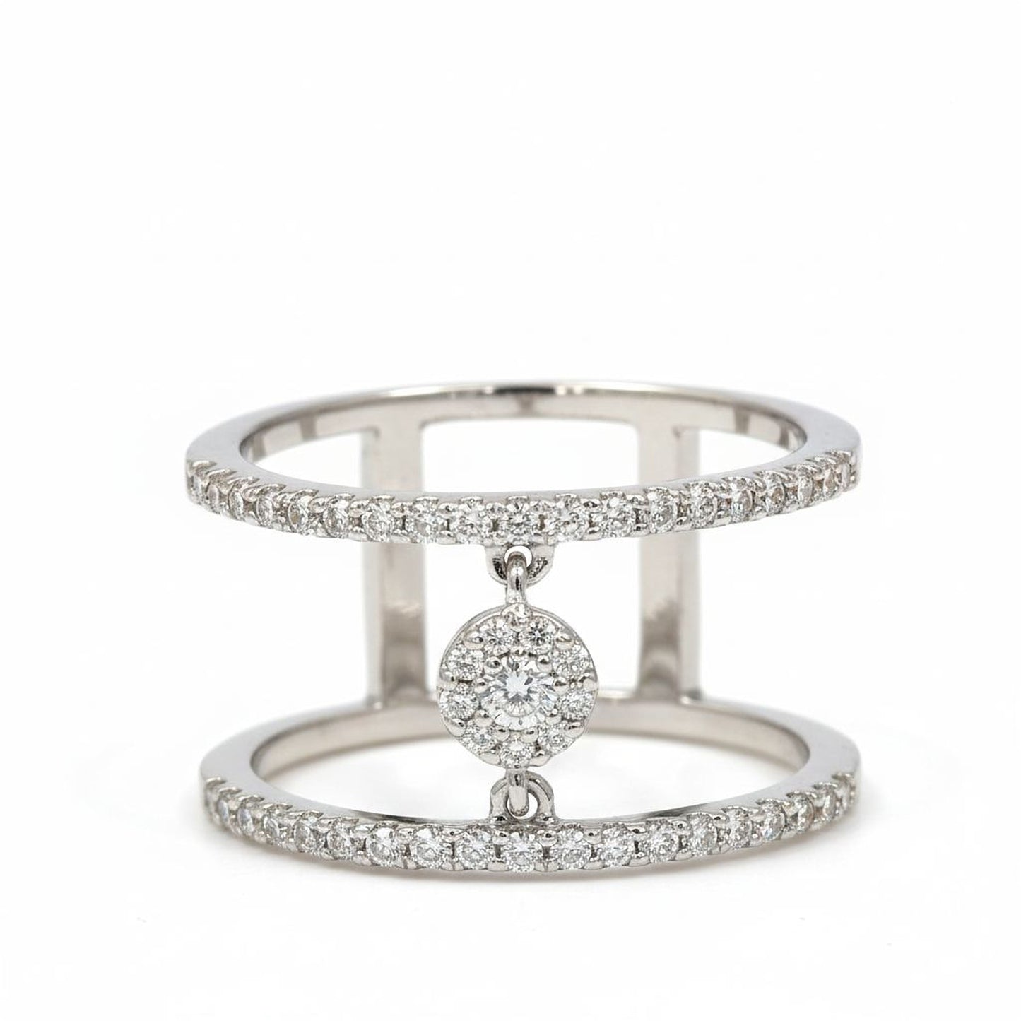 ✨ Premium 925 Silver Diamond Ring | 0.42 Ct Side Diamonds | High-Clarity DEF VVS–VS