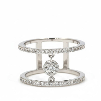 ✨ Premium 925 Silver Diamond Ring | 0.42 Ct Side Diamonds | High-Clarity DEF VVS–VS