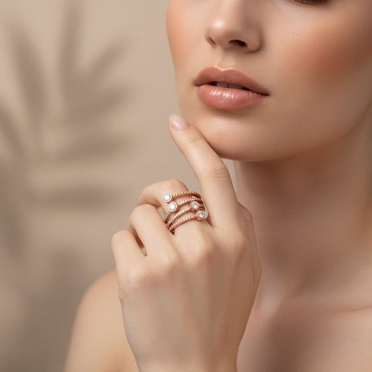 💎 Elegant 0.90 Ct Side Diamond Ring | 925 Silver | DEF VVS–VS