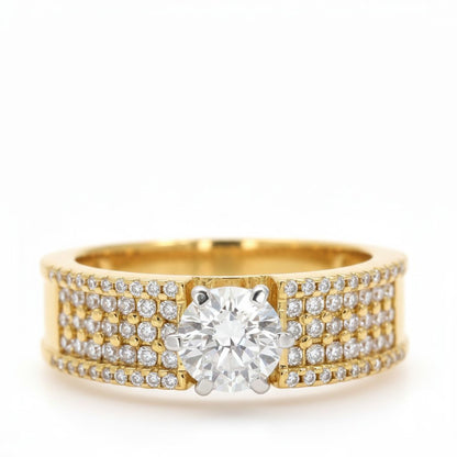 ✨ Luxury 925 Silver Ring with 2.66 Ct Side Diamonds | DEF VVS–VS Quality