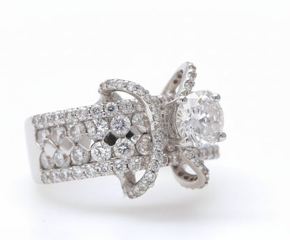 ✨ 925 Silver Diamond Ring | 1.7 Carat Side Diamonds | DEF VVS–VS Quality