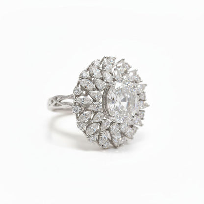 💎 Premium 0.8 Ct Side Diamond Ring | 925 Silver | DEF VVS–VS Quality