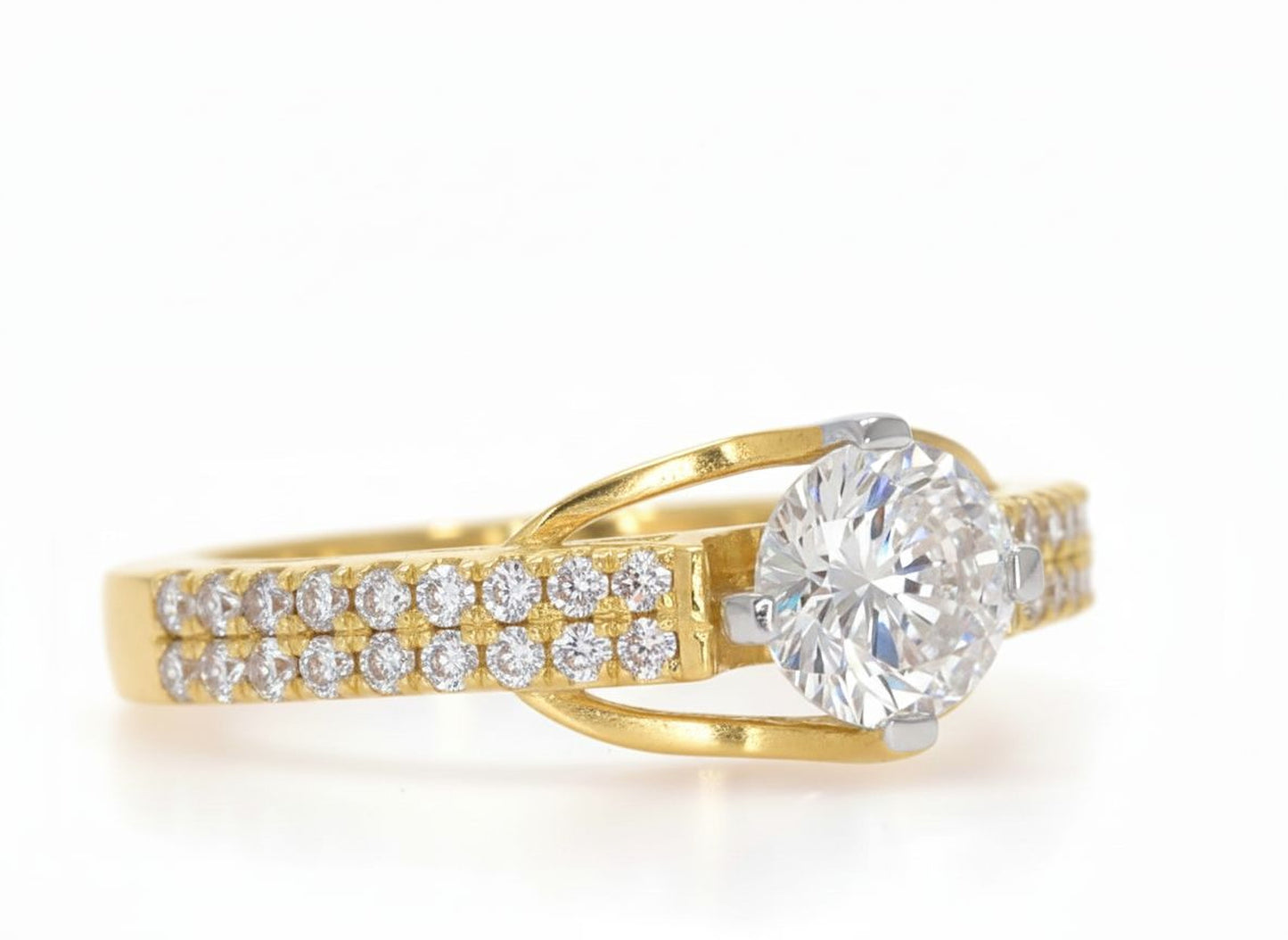 ✨ Premium 925 Silver Ring with 1.40 Ct Side Diamonds | DEF VVS–VS Quality