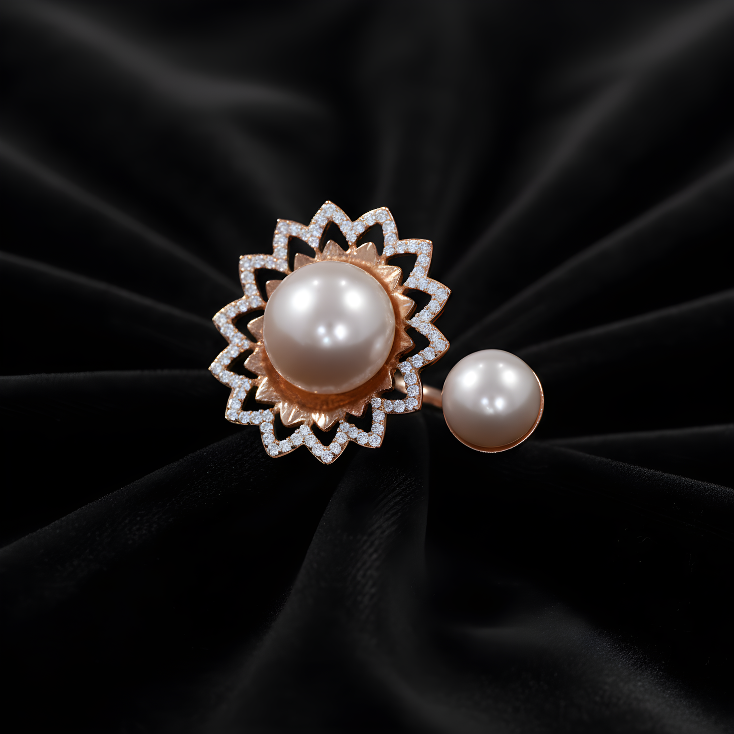 💎 925 Silver Pearl Pendant Set  0.8 Ct Side Diamonds & Lab CVD Gems