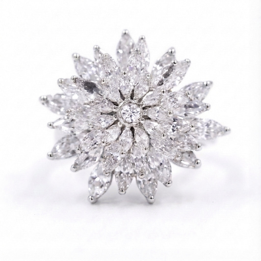 💎 Elegant 3.5 Carat Side Diamond Ring | 925 Silver | DEF VVS–VS