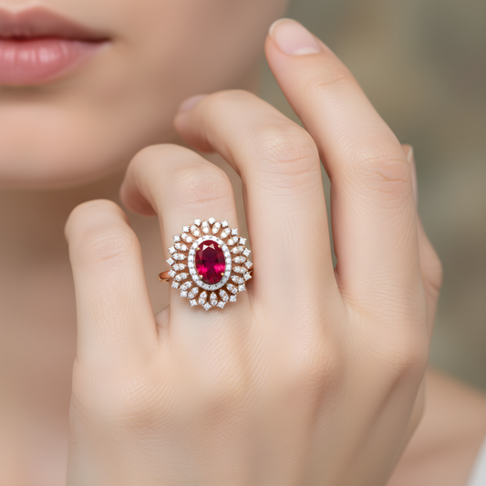 💎 Onyx Ring with 2 Ct Side Diamonds | 925 Silver | DEF VVS–VS