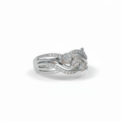 ✨ Premium 925 Silver Diamond Ring | 0.49 Ct Side Diamonds | DEF VVS–VS Quality