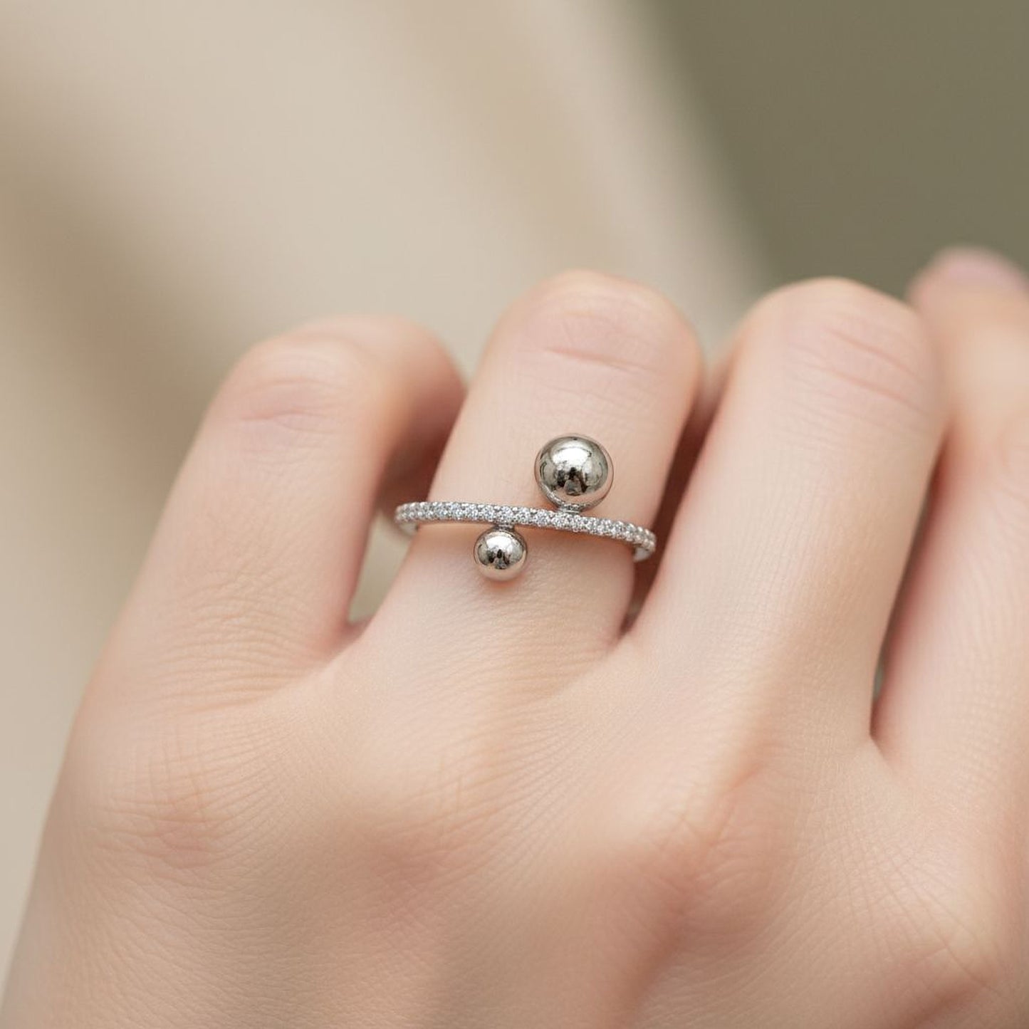 ✨ Stylish 925 Sterling Silver Side Diamond Ring | Premium Shine