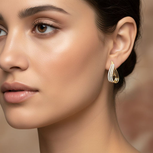 💎 Elegant 1.98 Ct Side Diamond Earrings | Sterling Silver | DEF VVS–VS