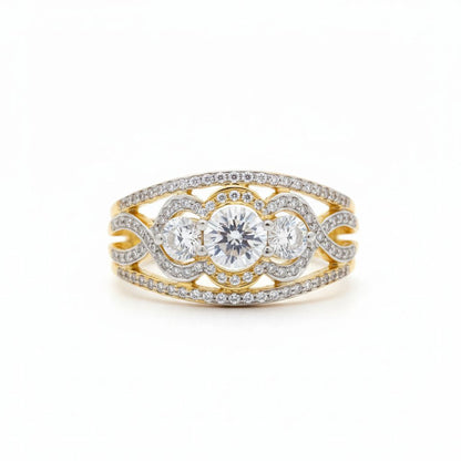 ✨ Elegant 1.8 Ct Diamond Side-Stone Ring | 925 Silver | DEF VVS–VS Quality