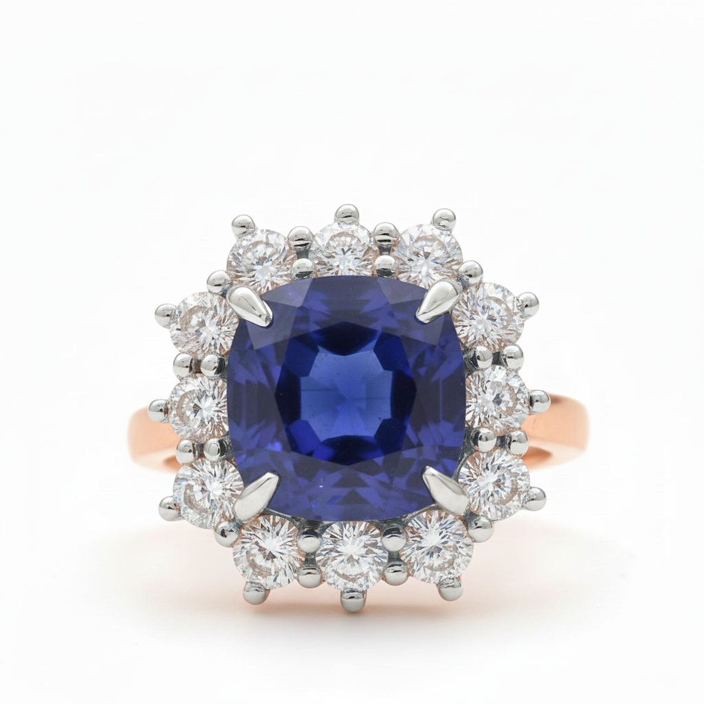 ✨ Elegant 1.2 Ct Side Diamond & Blue Hydro Ring | 925 Sterling Silver | DEF VVS–VS