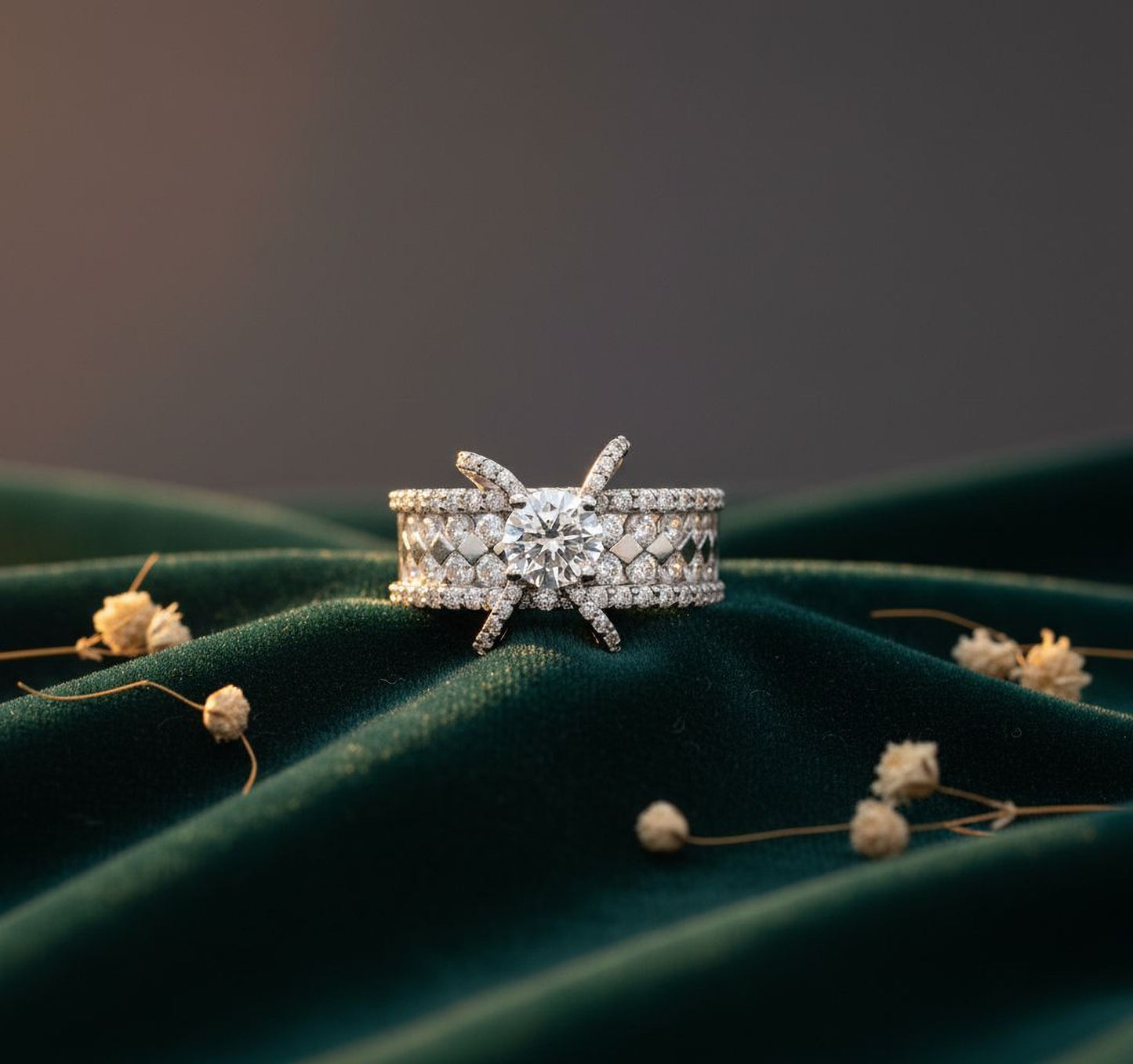 ✨ 925 Silver Diamond Ring | 1.7 Carat Side Diamonds | DEF VVS–VS Quality