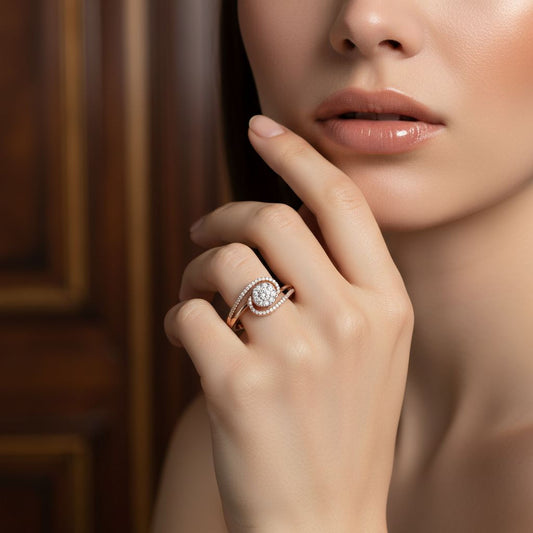 ✨ Premium 925 Silver Diamond Ring | 0.6 Ct Side Diamonds | DEF VVS–VS Quality